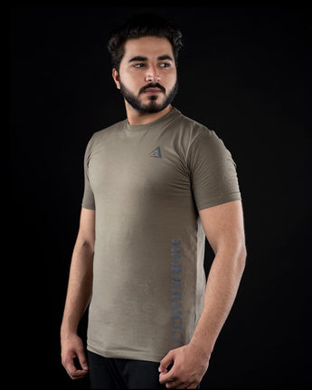 MEN’S COTTON TEE PRO OLIVE (SIDE LOGO) - Premium  from Combaxx - Just Rs.1499! Shop now at Combaxx