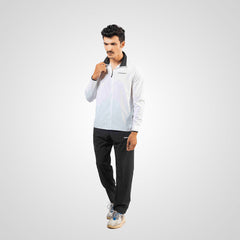 MICRO STRETCH WHITE/BLACK TRACK SUIT (MEN’S)